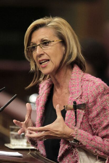 Rosa Dez, durante su intervencin ayer en el debate.