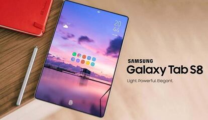 Diseño del Samsung Galaxy Tab S8