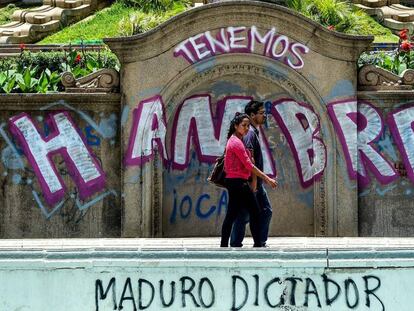 Pintadas en Caracas contra Nicol&aacute;s Maduro.