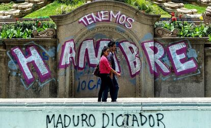 Pintadas en Caracas contra Nicol&aacute;s Maduro.