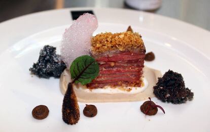 Castañera de Guadarrama, uno de los platos con el que Herrera ha ganado el concurso gastronómico nacional.