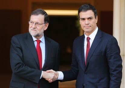 Mariano Rajoy y pedro S&aacute;nchez, el pasado 22 de diciembre.