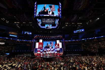 Intervención de Donald Trump, Jr. en la tercera jornada de la convención republicana en Milwaukee.