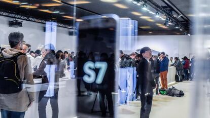 Apresentação do S7, no MWC.