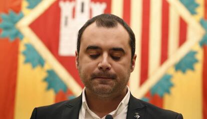 Jordi Ballart, durant la seva renúncia.