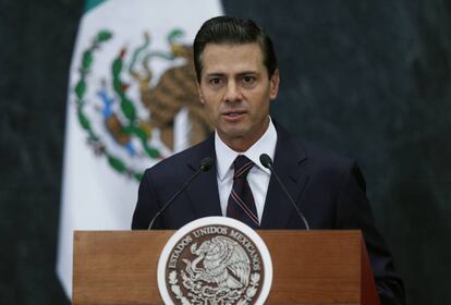El presidente mexicano, Enrique Pe&ntilde;a Nieto, este mi&eacute;rcoles en Los Pinos