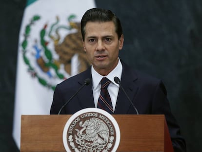 El presidente mexicano, Enrique Pe&ntilde;a Nieto, este mi&eacute;rcoles en Los Pinos