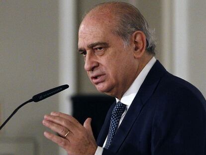 El ministro del Interior, Jorge Fernández, este jueves en Madrid.