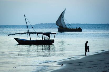 Una playa de la isla de Zanzíbar, en la costa de Tanzania. 