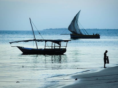 Una playa de la isla de Zanzíbar, en la costa de Tanzania. 