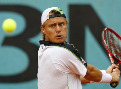 Lleyton Hewitt, durante su partido en París frente al kazajo Andrei Golubev.