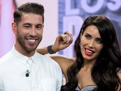 Sergio Ramos y Pilar Rubio en 'El hormiguero' el pasado mes de febrero.