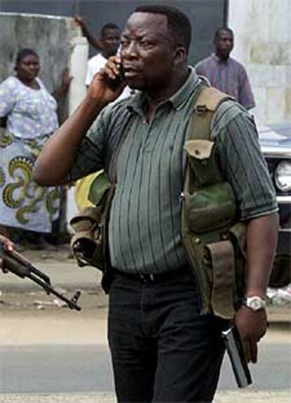 El ministro de Defensa de Liberia, Daniel Chea, en Monrovia.