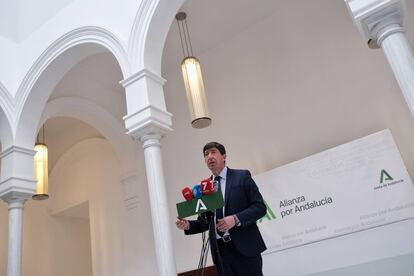 El vicepresidente de la Junta de Andalucía, Juan Marín.