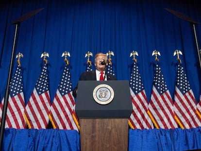 El presidente de Estados Unidos durante un acto en Washington DC. 