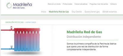Web de Madrileña Red de Gas.