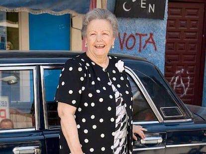 Mar&iacute;a Galiana posa en el plat&oacute; de &#039;Cu&eacute;ntame c&oacute;mo pas&oacute;&#039;. 