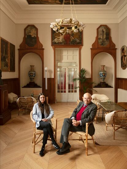 Andrea Genovart y José Antonio Marina en el Ateneo de Madrid. 