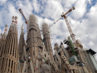 Vista de la basílica de la Sagrada Familia, en el mes de septiembre de 2023.