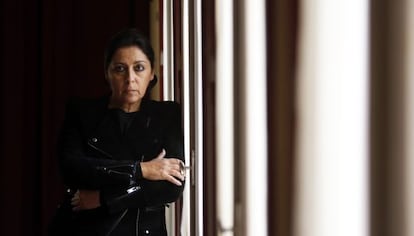 Aurora Carbonell, viuda de Enrique Morente, retratada la semana pasada en Madrid.