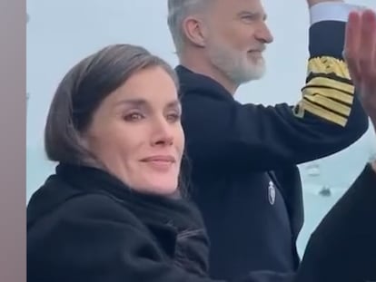 “¿Dónde está mi chica?”: La despedida de la reina Letizia a Leonor tras embarcar en Elcano