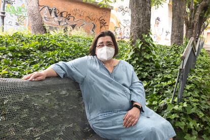 María José Menasalvas, en un parque cercano a su casa.