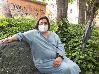 María José Menasalvas, en un parque cercano a su casa.