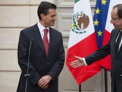 Hollande y Pe&ntilde;a Nieto, en una imagen de archivo.