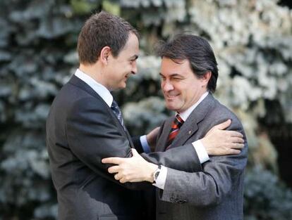 José Luis Rodríguez Zapatero y Artur Mas en la Moncloa en una foto de archivo.