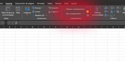 Añadir complementos Excel