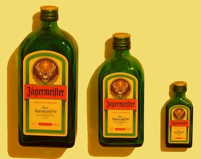 Bottles of Jägermeister.