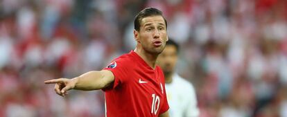 Krychowiak, durante el partido ante Alemania.