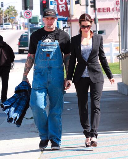 Sandra Bullock y Jesse James en una imagen de marzo de 2010