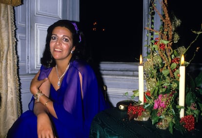 Christina Onassis, durante una fiesta en Versalles.