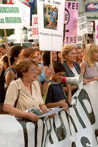 Manifestación contra la violencia doméstica en Madrid en 2000.
