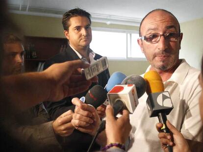 Luis Miguel Aranda, ayer en el geriátrico de Ciempozuelos.