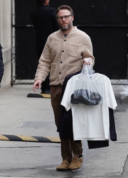 El actor Seth Rogen acude al programa televisivo 'Jimmy Kimmel Live!', el pasado 3 de enero.