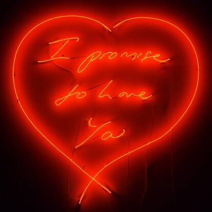 La obra 'I promise to love you', de Tracey Emin