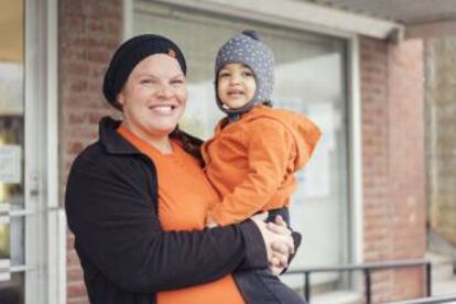 Dana and her daughter in Lebanon, Kansas.