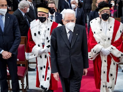 Sergio Mattarella, presidente de la República de Italia, en la inauguración del curso judicial el pasado 21 de enero.