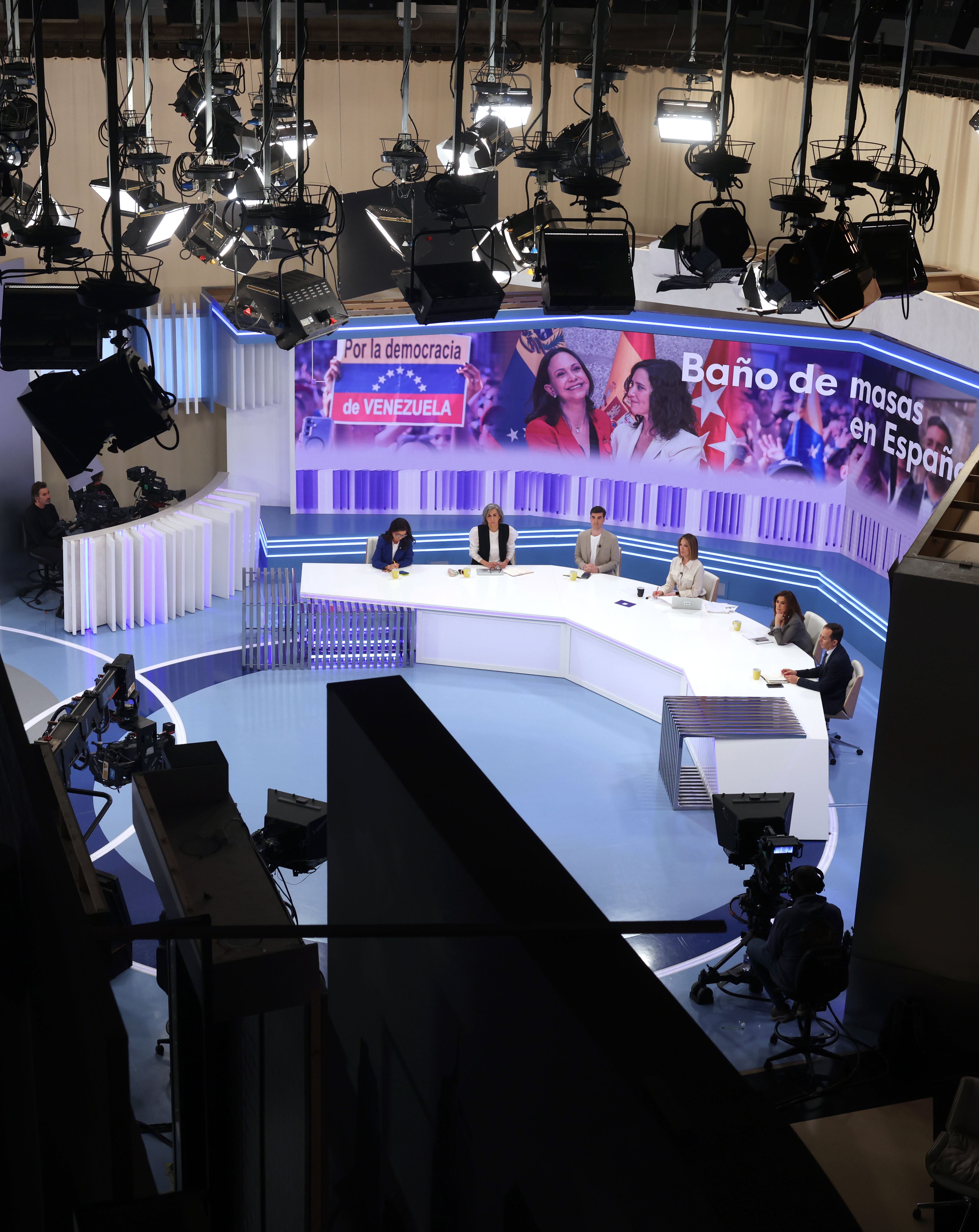 Grabación del programa 'La hora de La 1', el pasado 20 de abril en los estudios de Prado del Rey.
