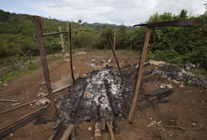 Así quedó el poblado 9 de febrero tras el desalojo llevado a cabo por la policía en 2013.