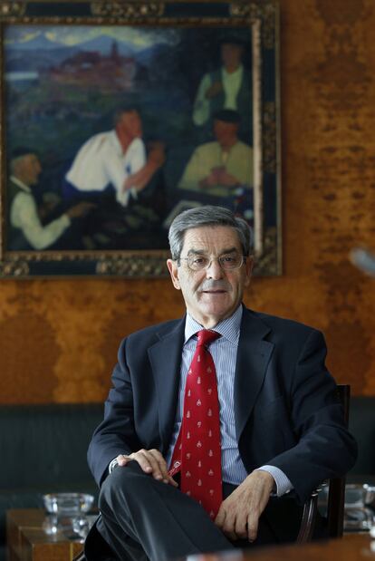 Mario Fernández, en la sede central de BBK en Bilbao.