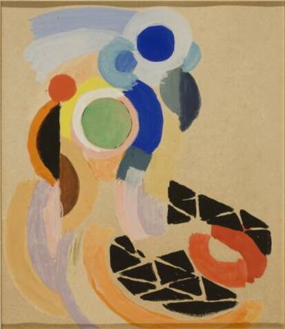 'Viajes lejanos', de 1937, de Sonia Delaunay.