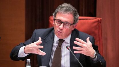 Jordi Pujol Ferrusola, durant la seva compareixença parlamentària.