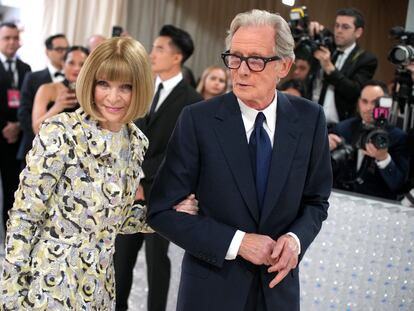 NEW YORK, NEW YORK - MAY 01: (L-R) Anna Wintour and Bill Nighy attend the 2023 Met Gala Celebrating "Karl Lagerfeld: A Line Of Beauty" at Metropolitan Museum of Art on May 01, 2023 in New York City. (Photo by Jeff Kravitz/FilmMagic)