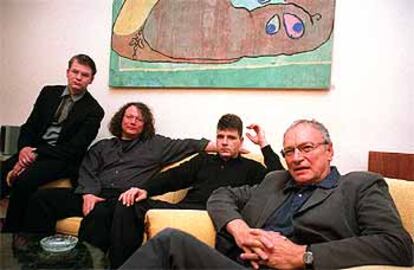 Durs Grünbein, Ingo Schulze, Marcel Beyer y Uwe Timm, esta semana en Madrid.