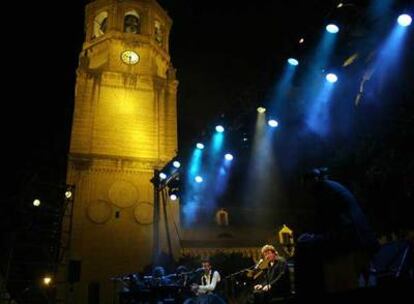 Enrique Morente, durante su actuación, el pasado 25 de agosto, en Vélez Málaga.