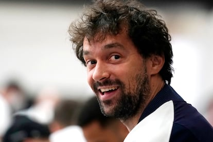 Sergio Llull, en un entrenamiento con el Real Madrid. acbphoto