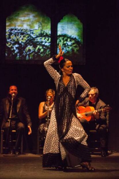 La bailaora Úrsula Moreno, el miércoles en el Teatro Flamenco Madrid, en el Alfil.